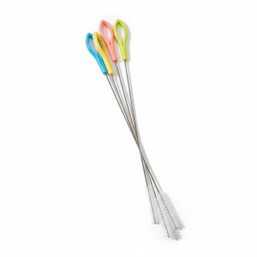 4er Set Reinigungsbürsten für Strohhalme – bunt & praktisch 🧼🌈