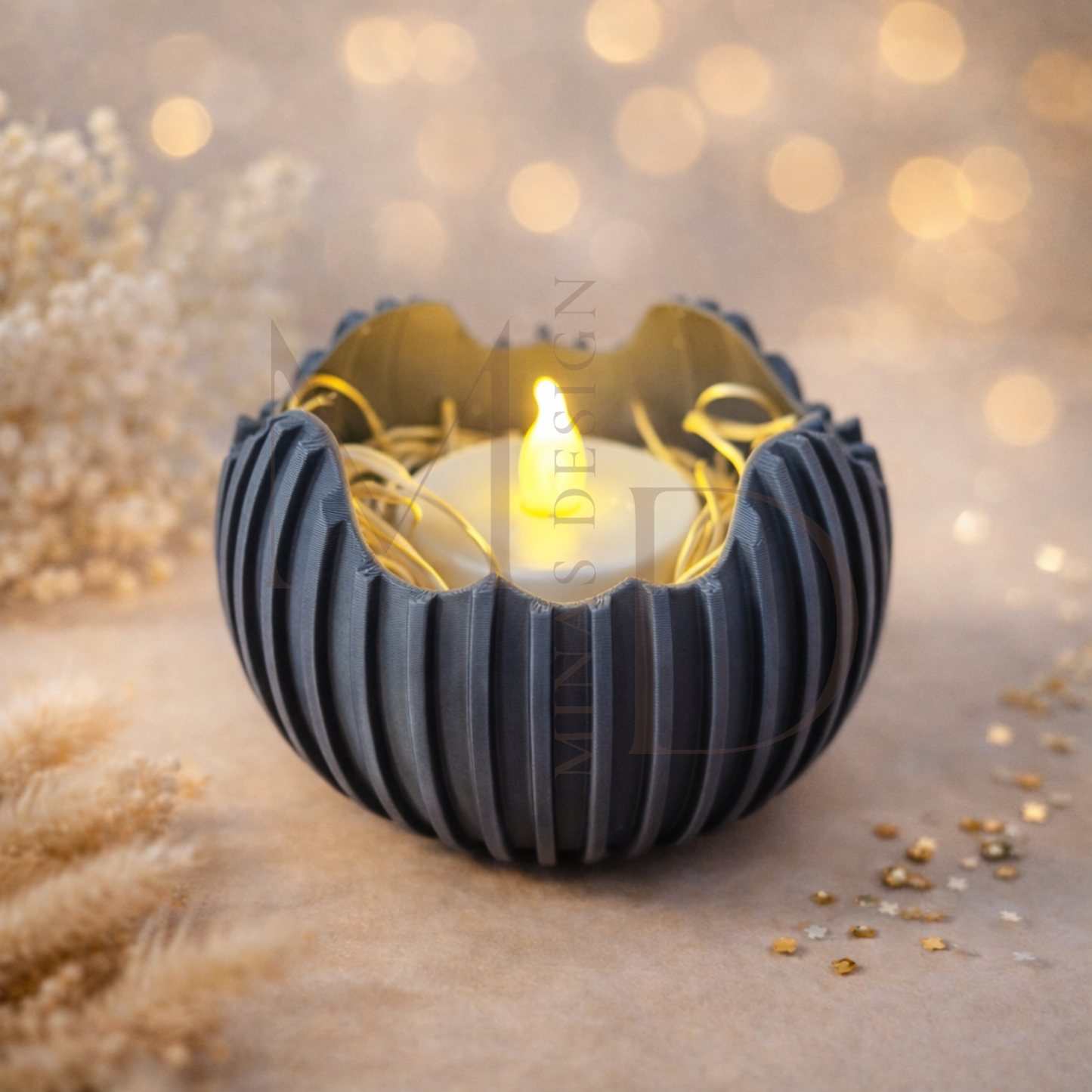 Zerbrochenes Ei – LED-Teelichthalter