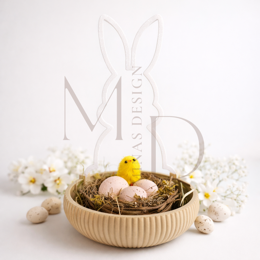 Schale mit Hasensilhouette