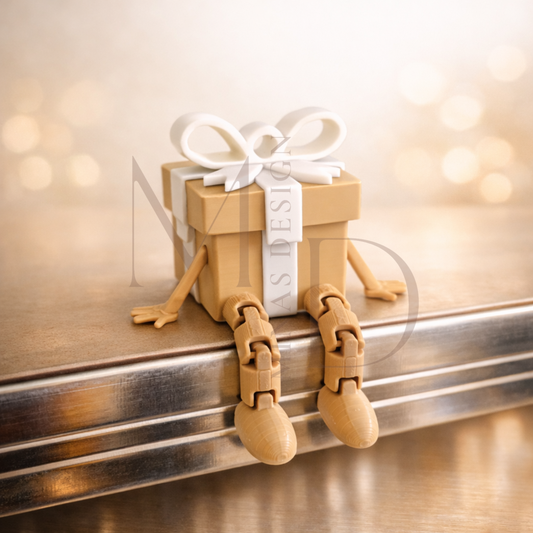 Geschenk – mit beweglichen Beinen