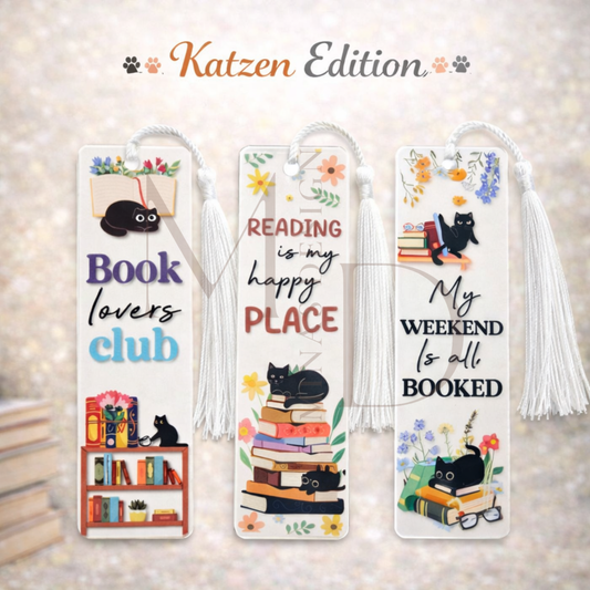 Acryl-Lesezeichen "Katzen Edition"