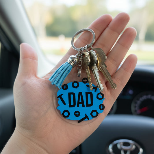 🔩 Acryl-Schlüsselanhänger „DAD“