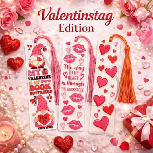 Acryl-Lesezeichen "Valentinstag Edition"