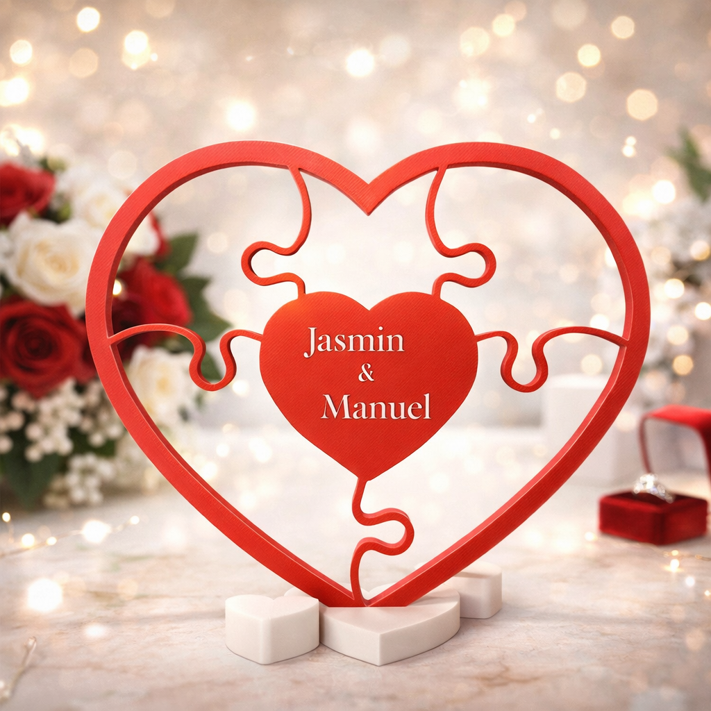 Herz Puzzle – personalisiertes Liebesherz