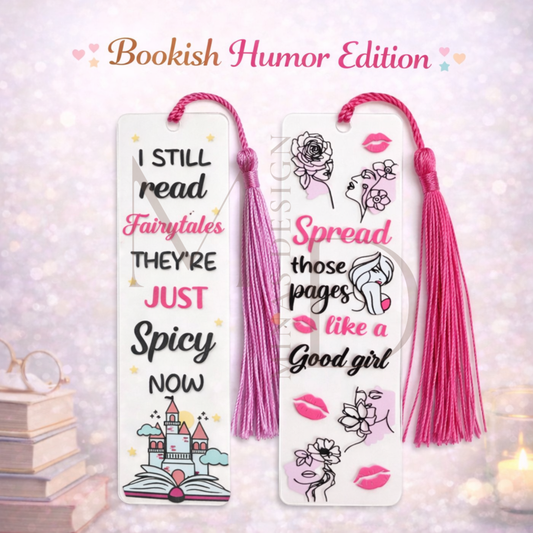 Acryl-Lesezeichen "Bookish Humor-Edition"