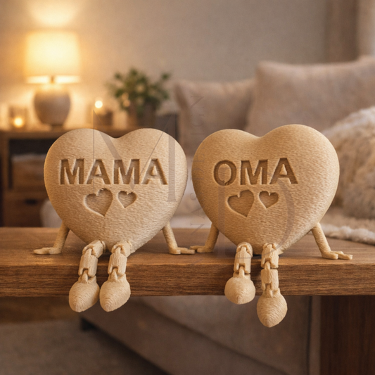 Herz Mama & Oma – mit beweglichen Beinen