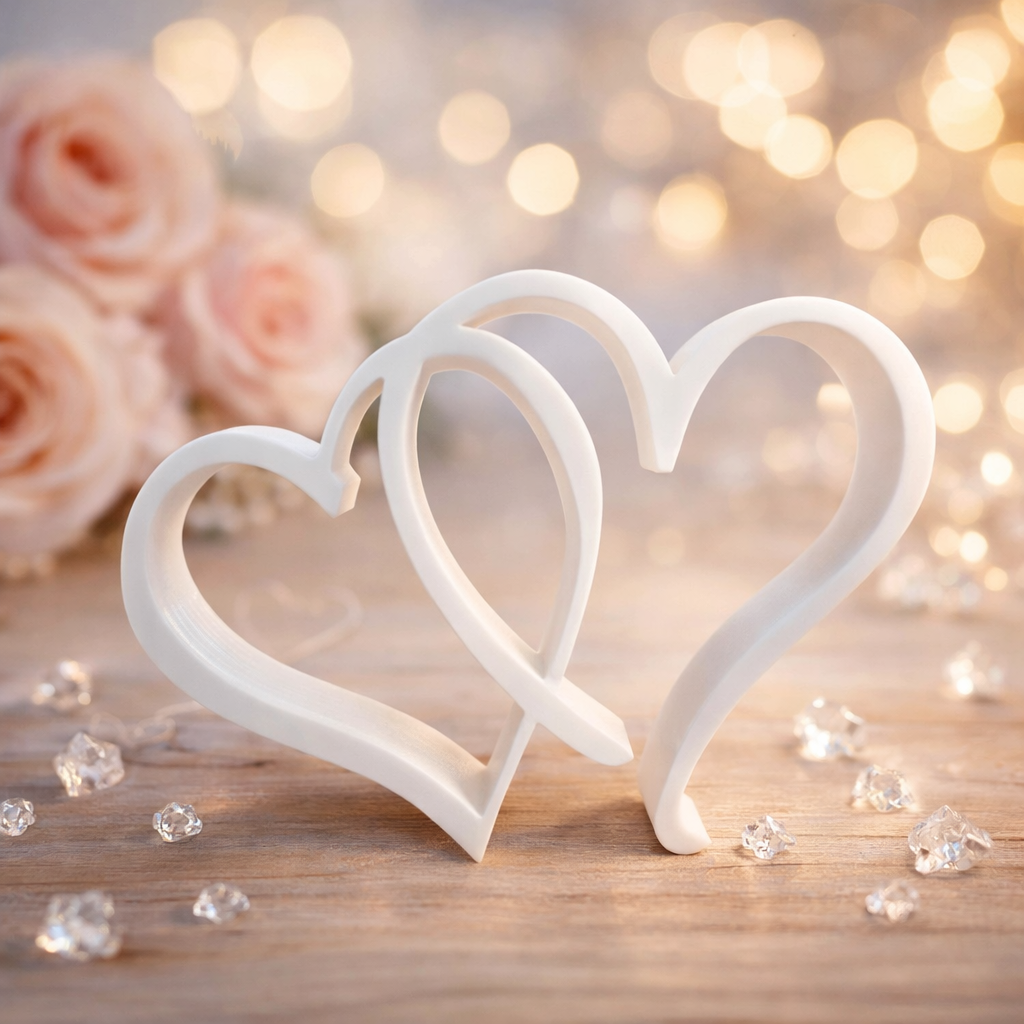 Doppelherz „Amore“ – 3D-gedrucktes Liebessymbol
