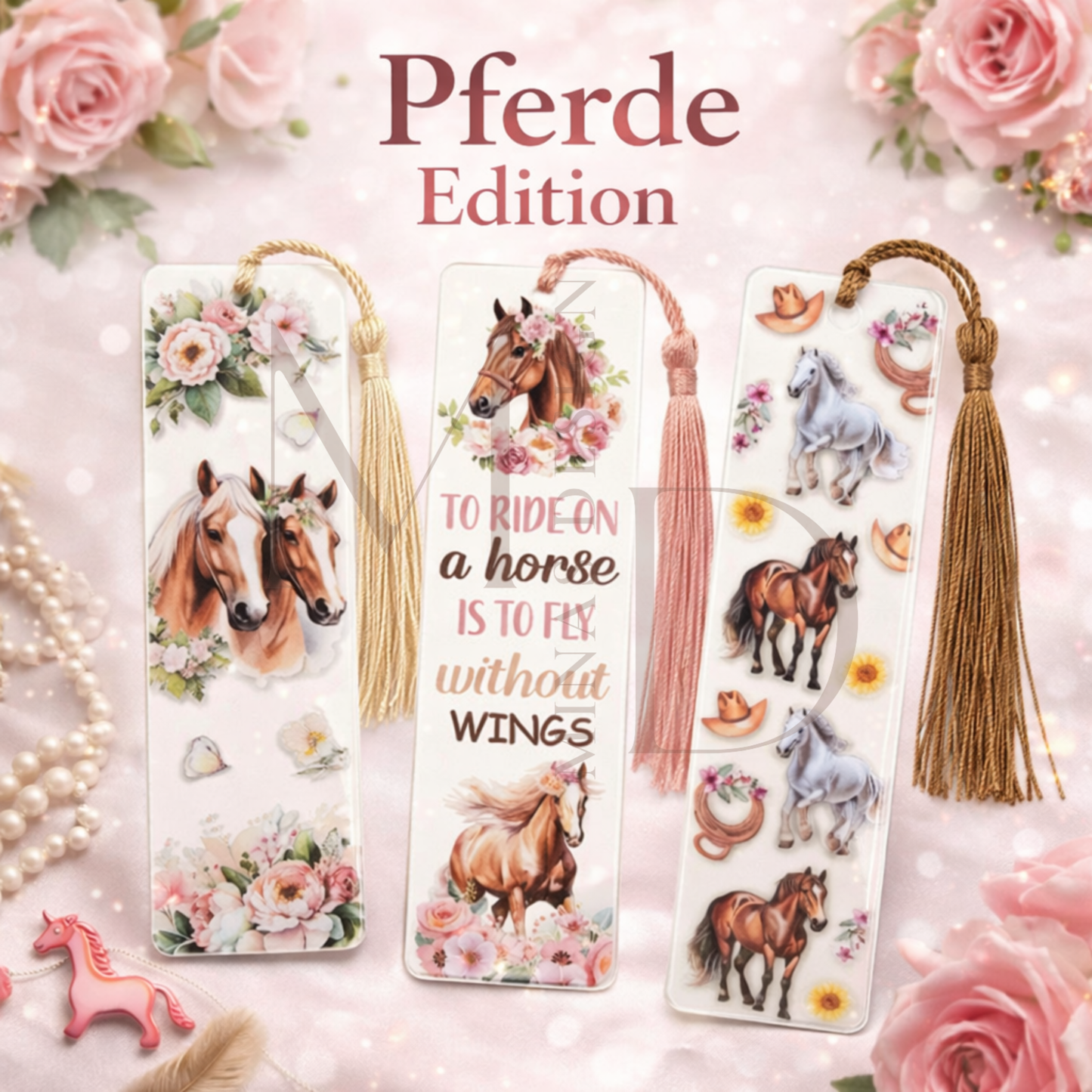 Acryl-Lesezeichen "Pferde Edition"