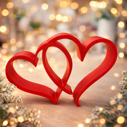 Doppelherz „Amore“ – 3D-gedrucktes Liebessymbol