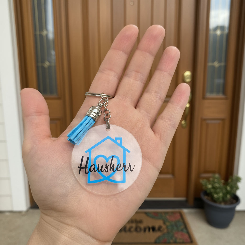 🏡 Acryl-Schlüsselanhänger „Hausherr & Hausherrin“