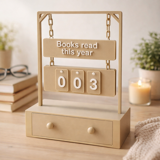 Lesetracker – Bücherzähler mit Schublade